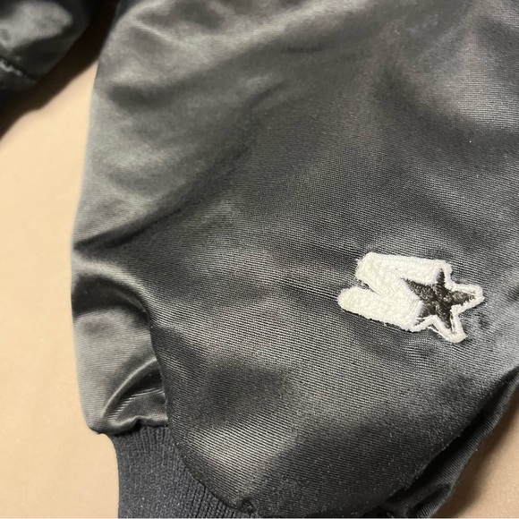 Vintage NBA Starter LA Los Angeles Lakers Black Letterman's Jacket - Men's XL - Picture 6 of 9